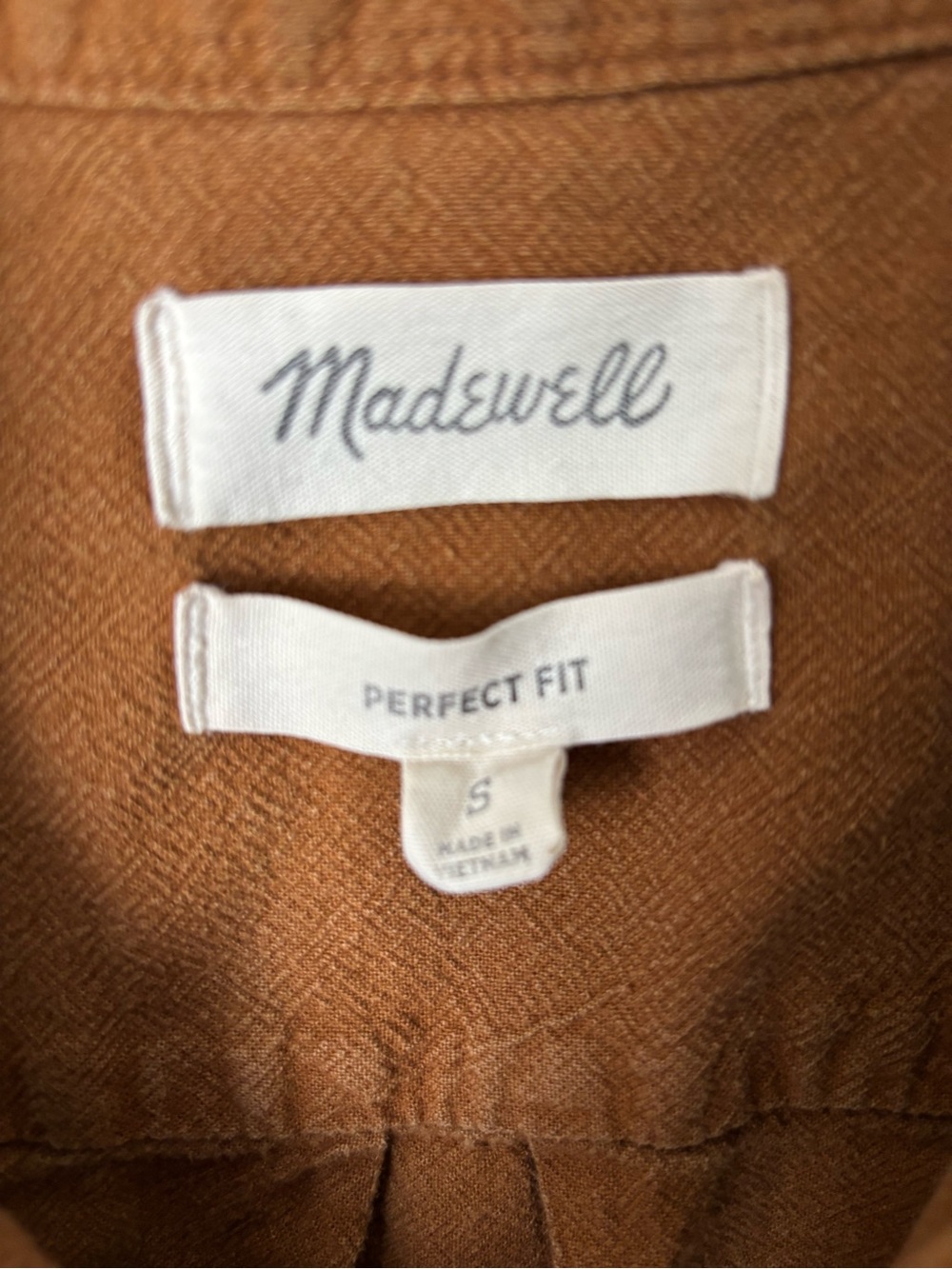 Madewell Men’s Perfect Fit Short Sleeve Button Down Shirt Small - Picture 2 of 4